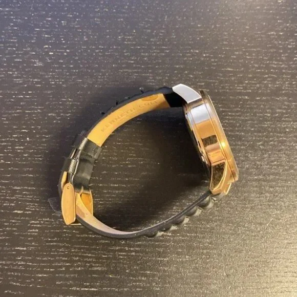 Kenneth Cole Men's Skeleton Dial Black Leather Watch - Picture 3 of 6